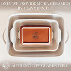 Mora 7x11in & Loaf Baking Dishes - Porcelain Casserole & Bakeware, Oven-to-Table, Freezer Safe - Set of 2, White