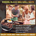 Grill Mats for Outdoor Grill Set of 6 BBQ Grill Mat Non-Stick Reusable Heavy Duty Grilling Mats Teflon Grill Sheets Grill Tools BBQ Accessories for Charcoal Grill Gas Electric Smokers Barbecue Camping