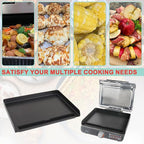 GR101 Griddle Pan for Ninja Sizzle Smokeless Indoor Grills & Griddles, Flat Top Grill Plate Replacement Parts for Ninja GR100 Series Cooking Electric Accessories, Non-Stick GR101 Grill Plate 14.5 Inch
