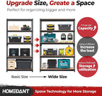 HOMEDANT 5 Tier Laminated Boltless Heavy Duty Garage Storage Adjustable Wide Size Metal Shelving Unit Utility Rack Shelves Organization Multipurpose Shelf Shed Warehouse 47.7"W x 24.1"D x 71.3"H 4Pack