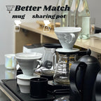 Pour Over Coffee Dripper - Ceramic Pour Over Coffee Maker Cone, Porcelain Coffee Drip, Pour Over Single Cup, Manual Brew Maker for Home, Cafe, Office - 1-4Cup, V60 Size 02 (Lake blue)