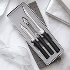 Rada Cutlery 3-Piece Peel, Pare & Slice Gift Knife Set (G218), Stainless Steel Hollow Ground Blades, Made in USA, Black Handles