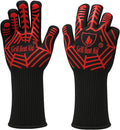 GRILL HEAT AID BBQ Grill Gloves Heat Proof for Grilling – Fireproof 1472°F Heat-Resistant Grill Mitts for Outdoor Barbecue and Smoker, Campfire, Fire Pit, Oven Glove with Fingers for Baking Pizza