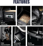 Z GRILLS Wood Pellet Grill and Smoker with PID Controller, 1068 sq. in Cooking Area with Wi-Fi, Black
