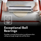 New Star Foodservice - Extra Heavy Duty Restaurant Aluminum Rolling Pin (15-Inch)