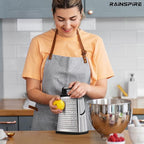 Rainspire Professional Box Grater, Cheese Grater Box for Kitchen Stainless Steel with 4 Sides, Cheese and Spice Graters with Handle for Vegetables, Ginger, Potatoes, Black