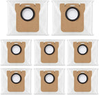 8 Pack Dust Bags Compatible with Dreametch L20 Ultra L10 Ultra L10s Ultra X10 Plus X20 Pro S10 Pro Robot Vacuum, Self-Emptying Base Vacuum Bags Replacement Accessory Parts