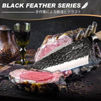 Golden Bird Meat Cleaver Knife - 8 Inch Viking Knife, Full Tang Butcher Knives for Meat Cutting, High Carbon Steel Cleaver with Ergonomic Wood Handle,Great for Outdoor Camping,Christmas Gifts for Men