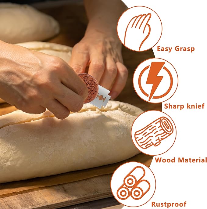 UFO Bread Lame Cutter for Homemade Sourdough,Bread Scorer Tool for Sourdough with 5 Blades and Storage Cover,Slashing Tool Bread Cutting Knife for Artisan Bread and Baguette Makers,Circle