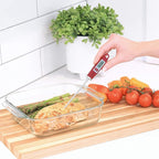 Escali DH1 Gourmet Digital Meat Thermometer with Extra Long Probe, NSF Certified, Red