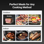 ThermoMaven Wireless Bluetooth Smart Meat Thermometer: Standalone Base, Smart WiFi Thermometer with Sub-1G, 6 Sensors NIST Certified Accuracy, 2 Probes, for BBQ, Grill, Oven, Smoker, Rotisserie