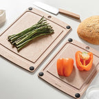 Epicurean All-In-One Cutting Board with Non-Slip Feet and Juice Groove, 14.5" × 11.25", Natural/Black