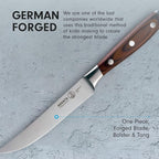 Messermeister Avanta 5” Fine Edge Steak Knife Set - German X50 Stainless Steel - Rust Resistant & Easy to Maintain - Includes 4 Steak Knives
