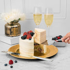 Hudson Essentials Hammered 18/10 Stainless Steel Hostess Serving Utensil Set, 8-Piece Set with Cake Knife, Cake Server and Lasagna Pie Server, Dishwasher Safe