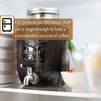 Brew To A Tea Cold Brew Coffee Maker, 1 Gallon, Rose Gold, Mason Jar, 16 Servings