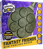 CucinaPro Fantasy Friends Mini Pancake Pan - Nonstick Griddle for Breakfast Magic, Featuring a Princess Castle & More, 7 Unique Flapjacks