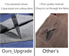 Chef's Knife Roll Bag, Heavy Duty Waxed Canvas With Cut-Resistant Lining Knife Bag (5 Slots, DarkGreen)