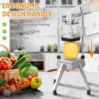 WICHEMI Commercial Vegetable & Fruit Chopper - Stainless Steel Dicer, Cutter for Onions, Potatoes, Peppers & Mushrooms (1/4")
