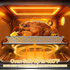 Ohtomber Stainless Steel Baking Sheet Pan Set, 3 Pack Cookie Sheets for Baking, Heavy Duty Stainless Steel Cookware Set, Oven Cookie Tray for Roasting, 9/12/16 Inch