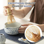 Matcha Whisk Set, 7 PCS Matcha Kit with Matcha Bowl with Spout, Bamboo Matcha Whisk and Scoop, Matcha Accessories & Sifter – Complete Matcha Set for Tea Lovers, Matcha Gift Set (Blue)