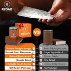 Rolling Knife Sharpener – Restore Dull Knives Quickly with 5 Magnetic Angles (12°–25°), Diamond & Corundum Discs, Safe, Stable and Easy for Home & Professional Chefs