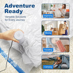 HOUSE DAY 22 Pack Vacuum Seal Bags For Clothing Travel, 80% Space Saving Travel Vacuum Bags with Electric Pump, Vacuum Storage Bags For Clothes, Comforters, Blankets, Moving, Storage & Organization