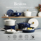 Tramontina Bestow Enameled Cast Iron Braiser Pan with Lid, 4-quart, Blue