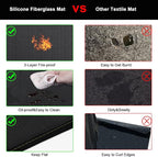 40x60 Inch Under Grill Mat for Outdoor Grill Deck Patio Protector Extra Large Silicone Fireproof Waterproof Oil-Proof Fire Pit Matt BBQ Barbecue Pad