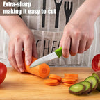 Stainless Steel Paring Knife Set (6 Pieces),Ultra Sharp Vegetable and Fruit Knife, Colorful Paring Knife with Straight Edge,Small Kitchen Knife with PP Plastic Ergonomic Handle