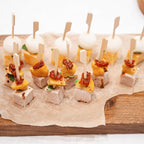 4.7 Inch Flat Toothpicks Wood Skewers for Appetizers 200 PCS Mini Skewers for Finger Food Picks, Bamboo Sticks for Fruit (4.7 Inch)