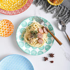 Selamica Ceramic Dinnerware Sets for 6, 24 Piece Plates and Bowls Sets, Highly Chip and Crack Resistant Dishes Set-Dishwasher & Microwave & Oven Safe, Assorted Colors