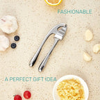 Garlic Press, Premium Rust Proof Kitchen Garlic Mincer Crusher Squeezer with Ergonomic handle, Ginger Crusher with Good Grip, Easy to Clean, Dishwasher Safe