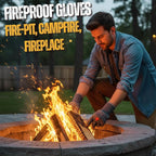 GRILL HEAT AID BBQ Grill Gloves 1472°F - Extreme Heat Resistant Oven Mitts for Grilling, Smoker & Fire Pit with Silicone Grip & EN407 Cut Resistance - Short Cuff, Dusky Gray