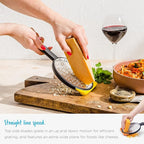 Dreamfarm Ograte Two-Sided Coarse Food & Vegetable Speed-Grater with Non-Slip Bowl Hook & Foot - 6mm Coarse Grater, Orange