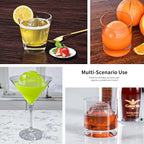 Bangp Large Ice Cube Tray for Whiskey,Sphere Ice Cube Molds, Silicone Ice Ball Maker Mold,Fun Shapes Ice Cube Mold for Cocktails, Bourbon,Brandy