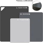 WK Flexible Plastic Cutting Boards for Kitchen, 6 Pieces Cutting Board Mats, Thin Cutting Board Sheets, Dishwasher Safe, BPA Free, Multi Sizes Set of 6