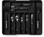 SMIRLY Silverware Drawer Organizer – Bamboo Kitchen Drawer Organizer, Adjustable Utensil Holder and Cutlery Tray, Drawer Dividers for Flatware and Kitchen Utensils