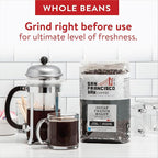 San Francisco Bay Coffee - Decaf Dark Roast Whole Bean Coffee - Decaf French Roast (2 lb bag) - Swiss Water Processed