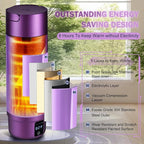 Vacuum-Insulated Portable Electric Kettle,Miicasa Stainless Steel Tumbler Small Electric Kettel,Travel Water Boiler with 6 Temperature and Auto Shut-Off Boil Dry,16oz