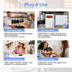 Restaurant Buzzer System, 10 Coaster Beeper Pager System with Buzzer, Customer Queue Pagers Set with Vibration, Flashing and Buzzer, for Food Truck, Church, Nursery
