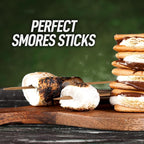 Zulay Kitchen Authentic Bamboo Marshmallow Smores Sticks - 30" Extra Long 5mm Heavy-Duty Bamboo Skewers - Ideal for Grilling & Camping
