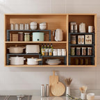 Metal Stackable Expandable Storage Shelf - Multi-Functional Home Storage Shelf, Suitable for Kitchen, Cabinet，Bathroom, Office, Garage, etc.（2PACKS/Black/Large