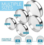 Stainless Steel Flour Sifter Fine Mesh Round Flour Sieve for Baking 16.5" Diameter x 2.88" High; 30 Mesh (Hole Size 0.6mm)
