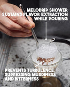 MELODRIP Pour Over Coffee Tool for Cleaner and Sweeter Brewing (Polished Handle and Clear Dish)