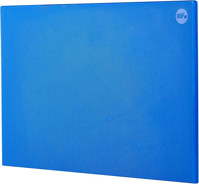 CURTA Cutting Boards for Kitchen, 20" x 14" x 0.5" BLUE Color Coded Plastic Commercial Chopping Board with Anti Slip Surface Dishwasher Safe