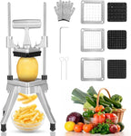 WICHEMI Commercial Chopper Vegetable Cutter Fruit Dicer w/3 Blades Commercial Onion Chopper Dicer Professional Food Dicer Heavy Duty Stainless Steel French Fry Cutter for Home Kitchen Restaurant Use