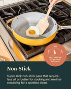 Caraway Non-stick Ceramic Cookware Set (12 Piece) Pots, Pans, Lids and Kitchen Storage - PFAS & PFOA Free - Oven Safe Pan Set & Compatible with All Stovetops - Sage