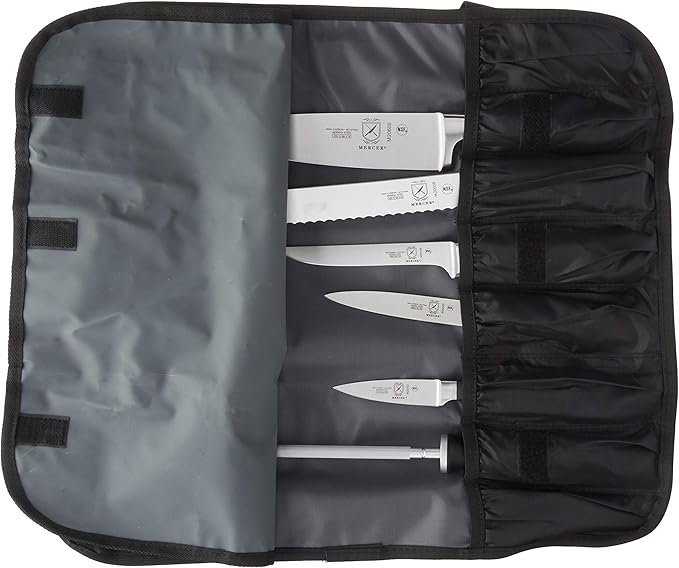 Mercer Culinary Genesis 7-Piece Forged Knife Roll Set
