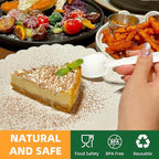 100% Compostable Cutlery Set,150pcs (50 Forks,50 Spoons,50 Knives) Disposable Cornstarch Utensils Heavy Duty BPI Certified Eco-Friendly Party Supplies No Plastic, Ivory White