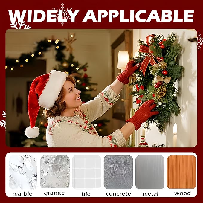 Suction Cup Hooks for Wreaths on Glass, 2026 Upgrade No Drill Towel Hooks Stainless Steel Waterproof Suction Cup Hooks, Wreath Hanger for Front Door for Kitchen, Bedroom (2, Gold)